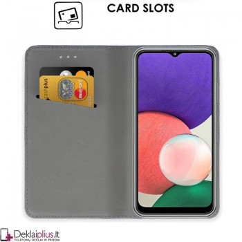 Telone atverčiamas dėklas - raudonas (telefonui Samsung A22 5G)